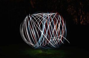 Light painting avec trois couleur